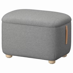 IKEA イケア オットマン 収納付き ティッブレビ ベージュ グレー m70523618 OSKARSHAMN オスカルスハムン