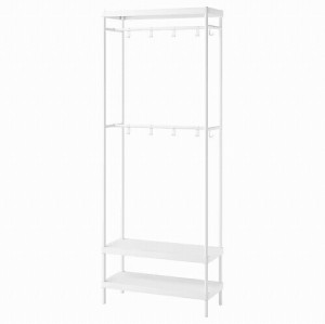 IKEA イケア コートラック 靴収納ユニット付き ホワイト白 78x32x200cm m70530987 MACKAPAR マッカペール