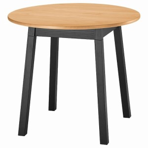 IKEA イケア テーブル  丸形  ライトブラウンステイン ブラックステイン fp00579963 PINNTORP ピントルプ 