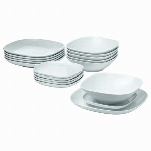 IKEA イケア 食器18点セット ホワイト 白 d40277355 VARDERA ヴェデーラ