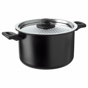 IKEA イケア 鍋 ふた付き ブラック 黒 5 L n40462211 HEMLAGAD ヘムラーガッド