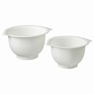 IKEA イケア ボウル 2点セット ホワイト 白 n30421792 VISPAD ヴィスパード