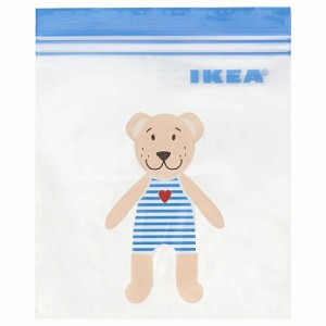 IKEA イケア フリーザーバッグ クマ ブルー 1L 25ピース m50513516 ISTAD イースタード