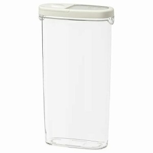 IKEA イケア 乾燥食品用容器 ふた付き 透明 ホワイト白 2.3L m70134020 IKEA 365+