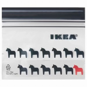 IKEA イケア フリーザーバッグ ブラック 0.3L 25ピース m90524358 ISTAD イースタード