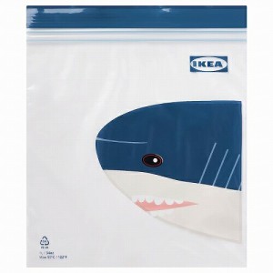 IKEA イケア フリーザーバッグ ブルー シャーク 1L 25ピース m10546241 ISTAD イースタード