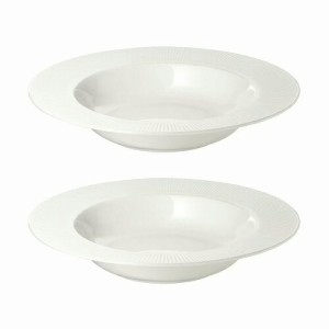 【セット商品】IKEA イケア 深皿 ホワイト 白 24cm 大皿 2枚セット E40319020x2 OFANTLIGT オファントリグト