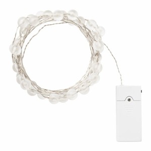 IKEA イケア LEDライトチェーン 全40球 室内用 電池式 シルバーカラー n50421362 SNOYRA スノィラ