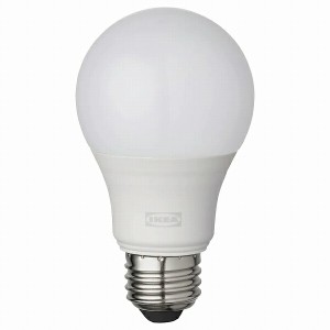 IKEA イケア LED電球 E26 806ルーメン ワイヤレス調光 電球色 温白色 球形 オパールホワイト n10410068 TRADFRI トロードフリ
