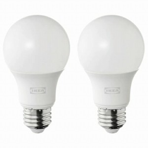 IKEA イケア LED電球 E26 485ルーメン 球形 オパールホワイト 2ピース 電球色 m10564145 SOLHETTA ソールヘッタ