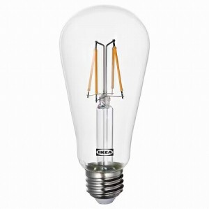 IKEA イケア LED電球 E26 150ルーメン しずく形 クリア  60mm m20539443 LUNNOM ルッノム