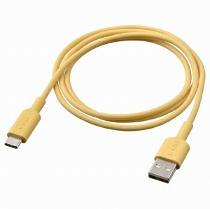 IKEA イケア USB A  USB C ライトイエロー 1 m m60539484 SITTBRUNN シットブルン