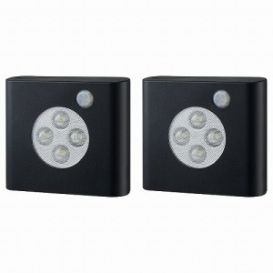IKEA イケア ワードローブ照明 センサー付き ブラック 黒 2ピース n90448760 OLEBY オーレビー
