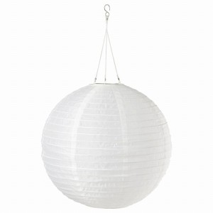 IKEA イケア LED太陽電池式ペンダントランプ 屋外用 球形 ホワイト 45cm m50513658 SOLVINDEN ソルヴィンデン 
