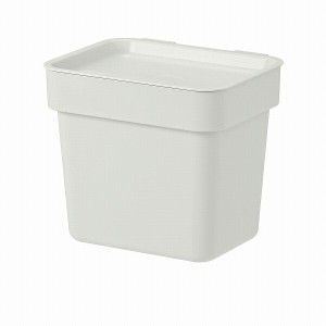 IKEA イケア ふた付きゴミ箱 ライトグレー 3L n60432195 HALLBAR ホルバル