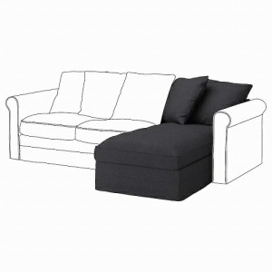 【カバーのみ】IKEA イケア カバー 寝椅子セクション用 スポルダ ダークグレー m50501146 GRONLID グローンリード