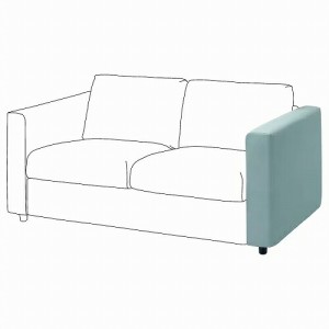 【カバーのみ】IKEA イケア カバー アームレスト用 サクセマーラ ライトブルー m60496106 VIMLE ヴィムレ