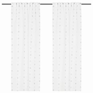 IKEA イケア レースカーテン1組 ホワイト 145x133cm m80487592 GULVINGFLY グルヴィングフリィ