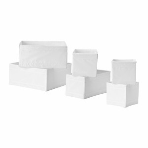 IKEA イケア SKUBB スクッブ ボックス6点セット ホワイト 白 20428553 各2点/14×14×13cm、28×14×13cm、28×28×13cm
