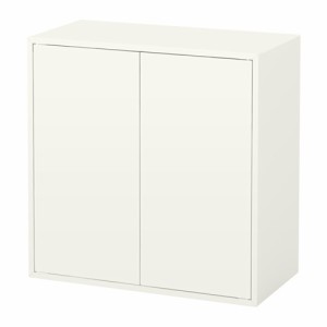 IKEA イケア キャビネット 扉2 棚板1付き ホワイト 白 70x35x70cm b80333953 EKET エーケト