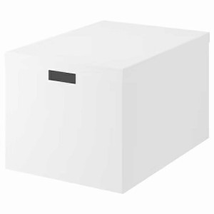 IKEA イケア 収納ボックス ふた付き ホワイト 白 35x50x30cm z40374356 TJENA ティエナ