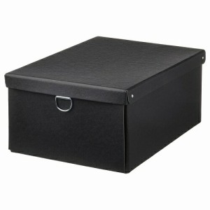 IKEA イケア 収納ボックスふた付き ブラック黒 25x35x15cm m60518170 NIMM ニーム