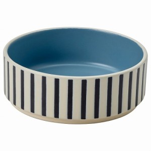 IKEA イケア ペットボウル ストライプ模様 ブラックブルー グレーブルー 11cm m70569201 UTSADD ウートソッド 