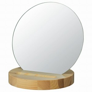 IKEA イケア テーブルミラー 鏡 パイン材 24cm n30480611 ROVERUD ルーヴェルード