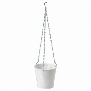 IKEA イケア ハンギングプランター 室内 屋外用 4号 ホワイト 白 12cm n60468354 CASHEWAPPLE カシュウエップレ