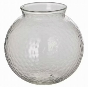 IKEA イケア 花瓶 クリアガラス 模様入り 10cm m50511961 KONSTFULL コンストフル