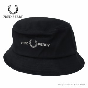 フレッドペリー FRED PERRY グラフィックブランドツイル バケットハット HW4631-V53 メンズ レディース 帽子 ブラックウォーム