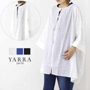 SALE セール/ヤラ YARRA ワイドシルエット2WAYチュニック 14143268  インド綿 ブラウス レディース トップス /返品・交換不可