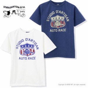 ステュディオ・ダルチザン STUDIO D'ARTISAN 吊り編みプリントTシャツ 8103A メンズ 日本製 半袖 AUTO RACE