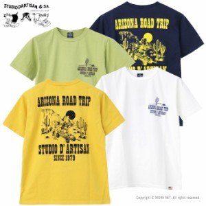 ステュディオ・ダルチザン STUDIO D'ARTISAN USAコットンプリントTシャツ 8105A メンズ 日本製 半袖 ARIZONA ROAD TRIP