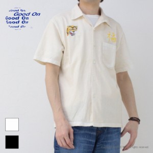 グッドオン Good On 虎福刺繍ショートスリーブオープンTシャツ GOST2316 メンズ 日本製 半袖 開襟