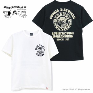 ステュディオ・ダルチザン STUDIO D'ARTISAN USAコットンプリントTシャツ 8116A メンズ 日本製 半袖 GREATEFUL DENIM