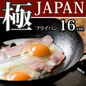 リバーライト 極 JAPAN 鉄 フライパン 16cm 【IH対応】【日本製】 JAN: 4903449125005 【送料無料】