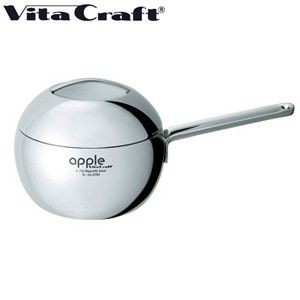 ビタクラフト 鍋 アップル 片手鍋 1.9L 2751 4973673327513 【IH対応】【送料無料】 Vita Craft リンゴ りんご 林檎 丸い まんまる フォ