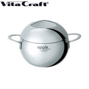 ビタクラフト 鍋 アップル 両手鍋 2.7L 2753 4973673327537【IH対応】【送料無料】 Vita Craft リンゴ りんご 林檎 丸い まんまる フォル