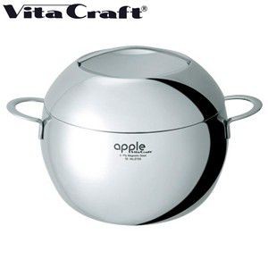 ビタクラフト 鍋 アップル 両手鍋 6.6L 2755 4973673327551【IH対応】【送料無料】 Vita Craft リンゴ りんご 林檎 丸い まんまる フォル