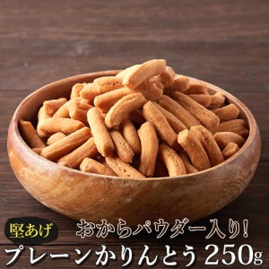 【堅あげプレーンかりんとう 250g】  お試し用 国産 かりんとう 塩味 250g 堅あげ プレーンかりんとう 低カロリー おからパウダー ヘルシ