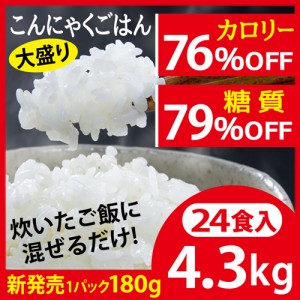 【大盛り こんにゃくごはん 24食】ご飯に混ぜるだけ 置き換えダイエット 米 お米 ご飯 こんにゃく米 蒟蒻 大豆イソフラボン パウチ 簡単 