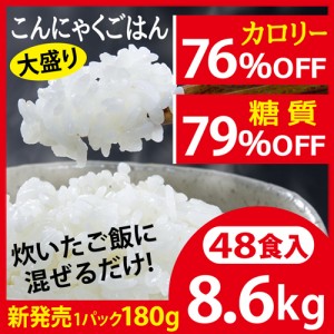 【大盛り こんにゃくごはん 48食】ご飯に混ぜるだけ 置き換えダイエット 米 お米 ご飯 こんにゃく米 蒟蒻 大豆イソフラボン パウチ 簡単 