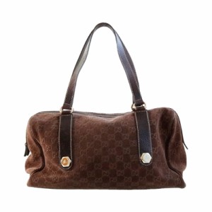 中古 グッチ ミニボストンバッグ レディース メンズ 154180 214397 スエード トートバッグ GUCCI