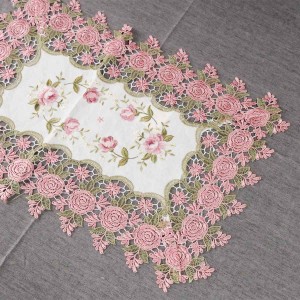 テーブルセンター レース イングリッシュレース 77888 テーブルランナー おしゃれ トップクロス 花柄 刺繍 姫系 テーブルインテリア 50×