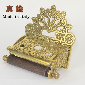トイレットペーパーホルダー 真鍮 ゴールド アンティーク調 84421 クラシック イタリア製 トイレ用品