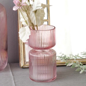 フラワーベース ガラス カラー ピンク マチルドエム 花瓶 おしゃれ かわいい ピンク 姫系 姫雑貨 エレガント