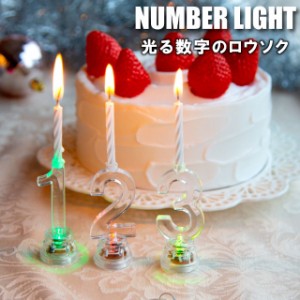 光る数字のロウソク ナンバーライト NUMBER LIGHT 2L-200【HAT TRICK ハットトリック ろうそく ロウソク キャンドル ロウソク立て キャン