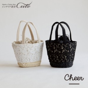 【Cheer】メイズ シャンテ レース BAG 151686【フラワー ワンハンドル トートバッグ かごバッグ カゴバッグ クロッシェレース 鞄 軽い 母