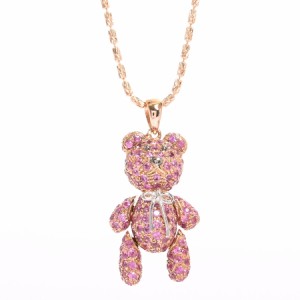 ピンクサファイア ネックレス K18ピンクゴールド ピンクサファイア2.8ct  レディース 中古A品